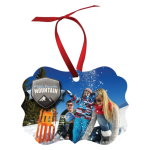 Metal Beneluxe Ornament 4" x 2.75" (2-Sided)