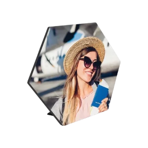 7" x 6" Gloss Hexagon Kickstand