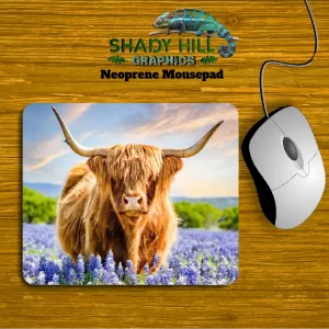 Highland Cow Bluebonnets