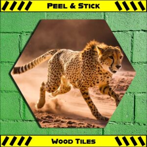 Cheetah - Peel & Stick Hexagon Wood Tile