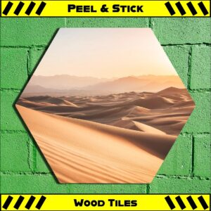Dunes - Peel & Stick Hexagon Wood Tile