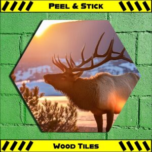 Elk - Peel & Stick Hexagon Wood Tile