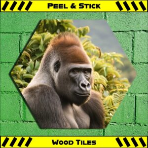 Gorilla 2 - Peel & Stick Hexagon Wood Tile