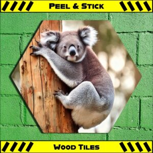 Koala - Peel & Stick Hexagon Wood Tile