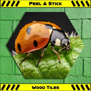 Ladybug - Peel & Stick Hexagon Wood Tile