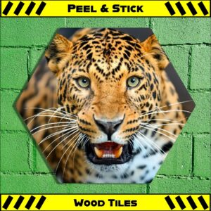 Leopard - Peel & Stick Hexagon Wood Tile