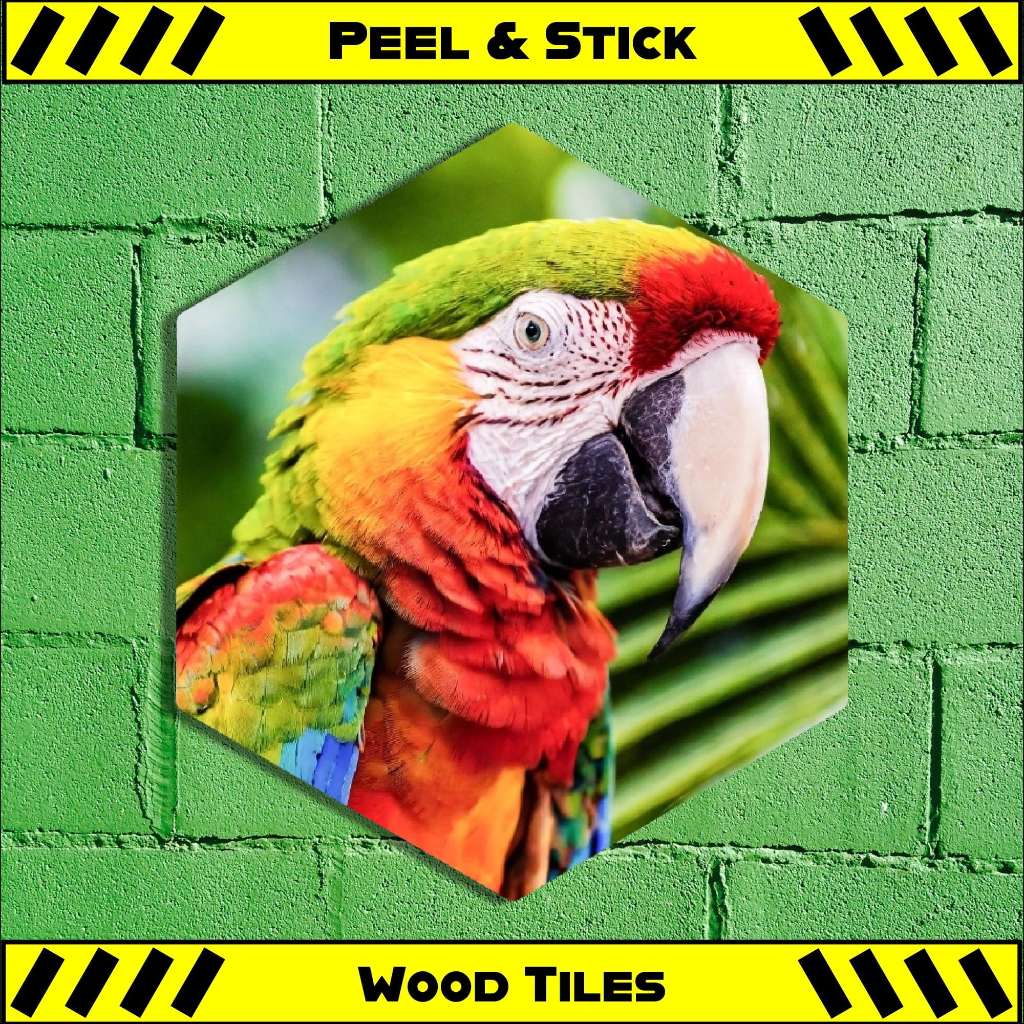 Parrot Belize - Peel & Stick Hexagon Wood Tile
