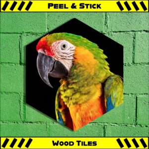 Parrot - Peel & Stick Hexagon Wood Tile