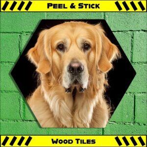 Red Retriever - Peel & Stick Hexagon Wood Tile