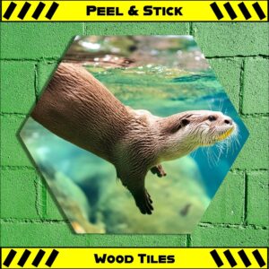 River Otter - Peel & Stick Hexagon Wood Tile