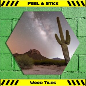 Saguaro Milky Way - Peel & Stick Hexagon Wood Tile