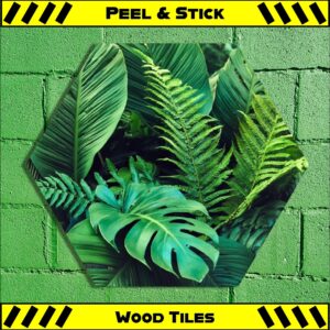 Tropical - Peel & Stick Hexagon Wood Tile