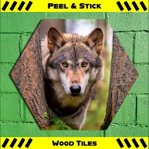 Wolf - Peel & Stick Hexagon Wood Tile